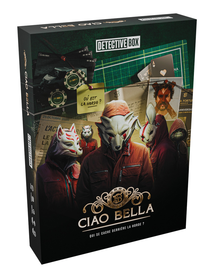 Detective Box Short Stories Ciao Bella FR jeu de société d'investigation et casse-tête DBOSST01FR