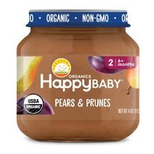 Happy Baby Organic Stage 2 Pears Prunes Food, 4 OZ 4 Ounce