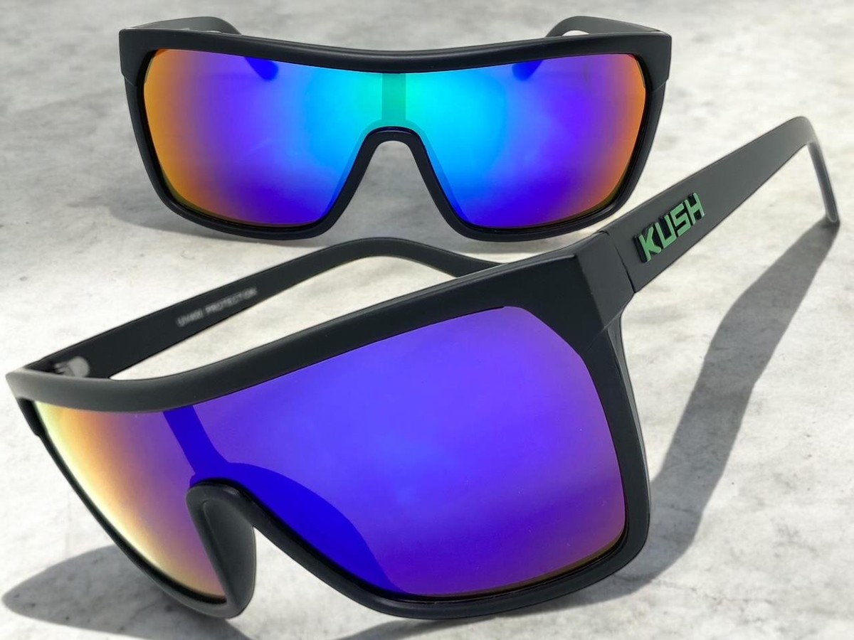 Oversize Modern Retro Wrap Shield Sporty KUSH SUNGLASSES  display picture 2