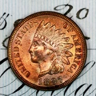 * 1897 * SOLID+ BLAZING RED GEM BU MS INDIAN HEAD PENNY * FROM COLLECTION