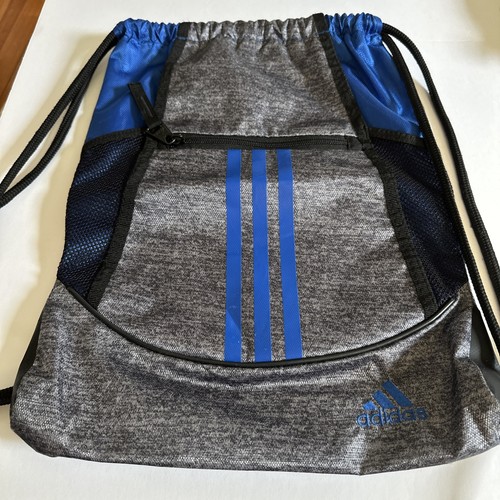 Adidas Alliance II Sackpack Bag Bold Blue Shoe String Media Safe Lined Pocket