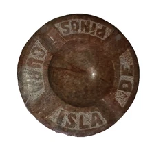 VTG MCM Solid Stone 3" Ashtray ISLA DE PINOS Cuba Collectable Souvenir Gift