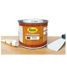 Resto 2K-Holz-Spachtelmasse inkl. Härter 1 kg Füllmasse Innen und Außen Spachtel