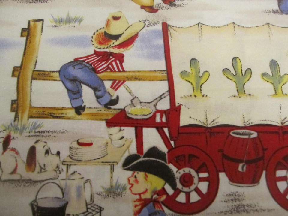 Michael Miller Cotton Fabric Lil Cowpokes Children Western C-248 1 yd x 44 - Image 4 of 4