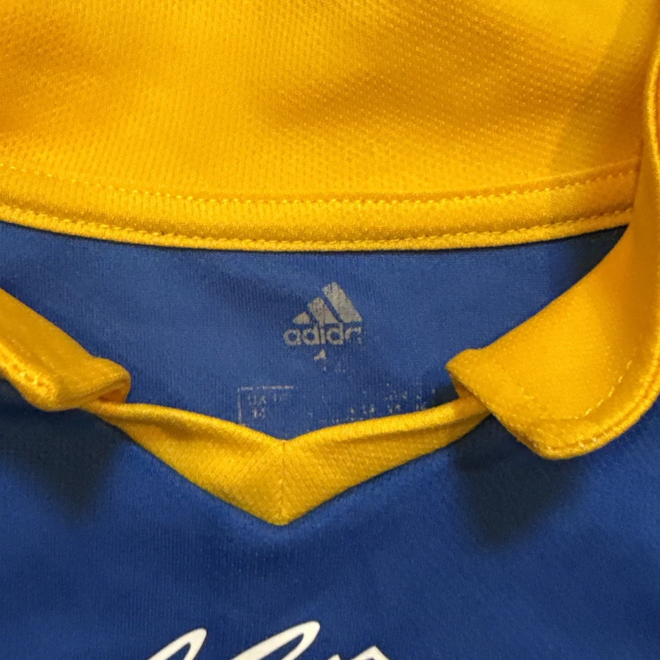 Vintage Adidas Diego Maradona CABJ youth Jersey XL Blue Yellow - Image 3 of 4