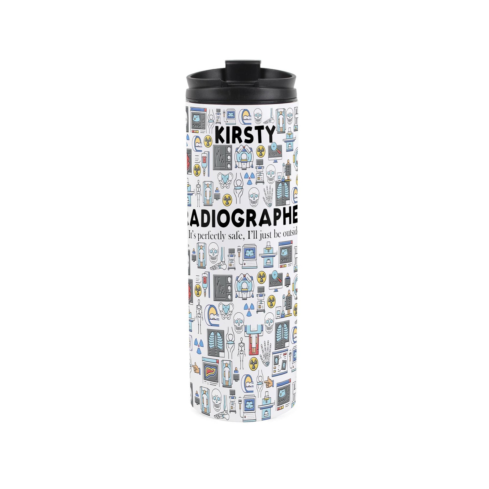 Custom Radiographer Travel Flask - Reusable Stainless Steel 500ml Flask Gift