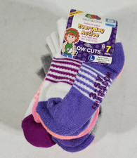 Fruit Of The Loom Toddler Low Cuts Girls Socks 7-Pack Size Large 7.5-11 NEW