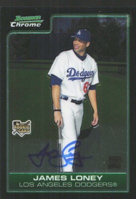 2006 Bowman Chrome James Loney Auto RC Rookie #224 Card