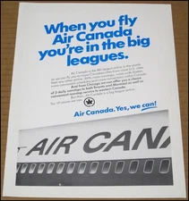 1982 Air Canada Print Ad Vintage Advertisement Canadian Airline Yes We Can