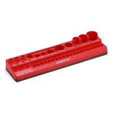 Magnetic Socket Accessory Holder, Red, 35 Pieces Holes, Organize Adapters, Un...