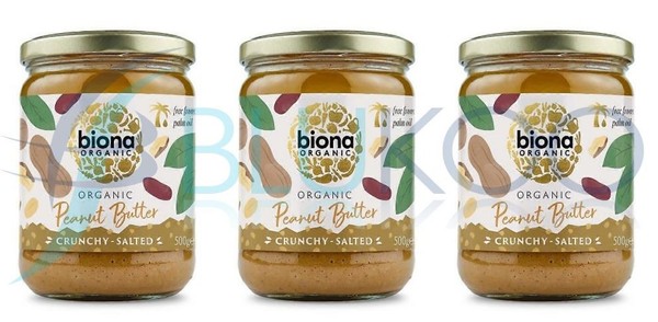 Biona Bio Erdnussbutter Knusprig Mit Meersalz - 500G (3Er Pack)-image