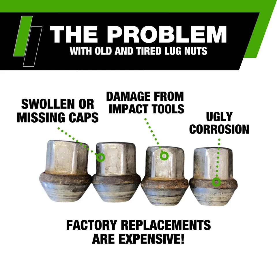 Tuercas negras para Volvo S40 2004-2012 con ruedas de fábrica Foto 3 de 4