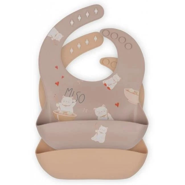Konges Sløjd Silicone Bibs Miso Moonlight/ Shell 2 Pack