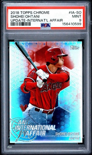 2018 TOPPS CHROME UPDATE AN INTERNATIONAL AFFAIR #IA-SO SHOHEI OHTANI RC PSA 9