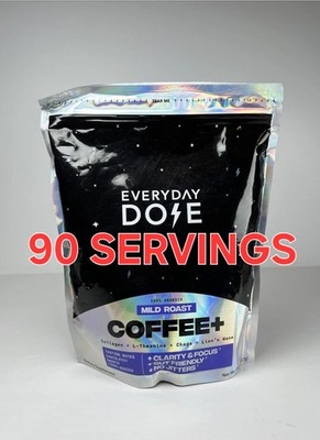   90 Serv Everyday Dose Coffee+ Mild Roast 100% Arabica Collagen Lion's Mane 