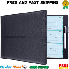 Business Checkbook Binder 7 Ring 9x13 PULeath...