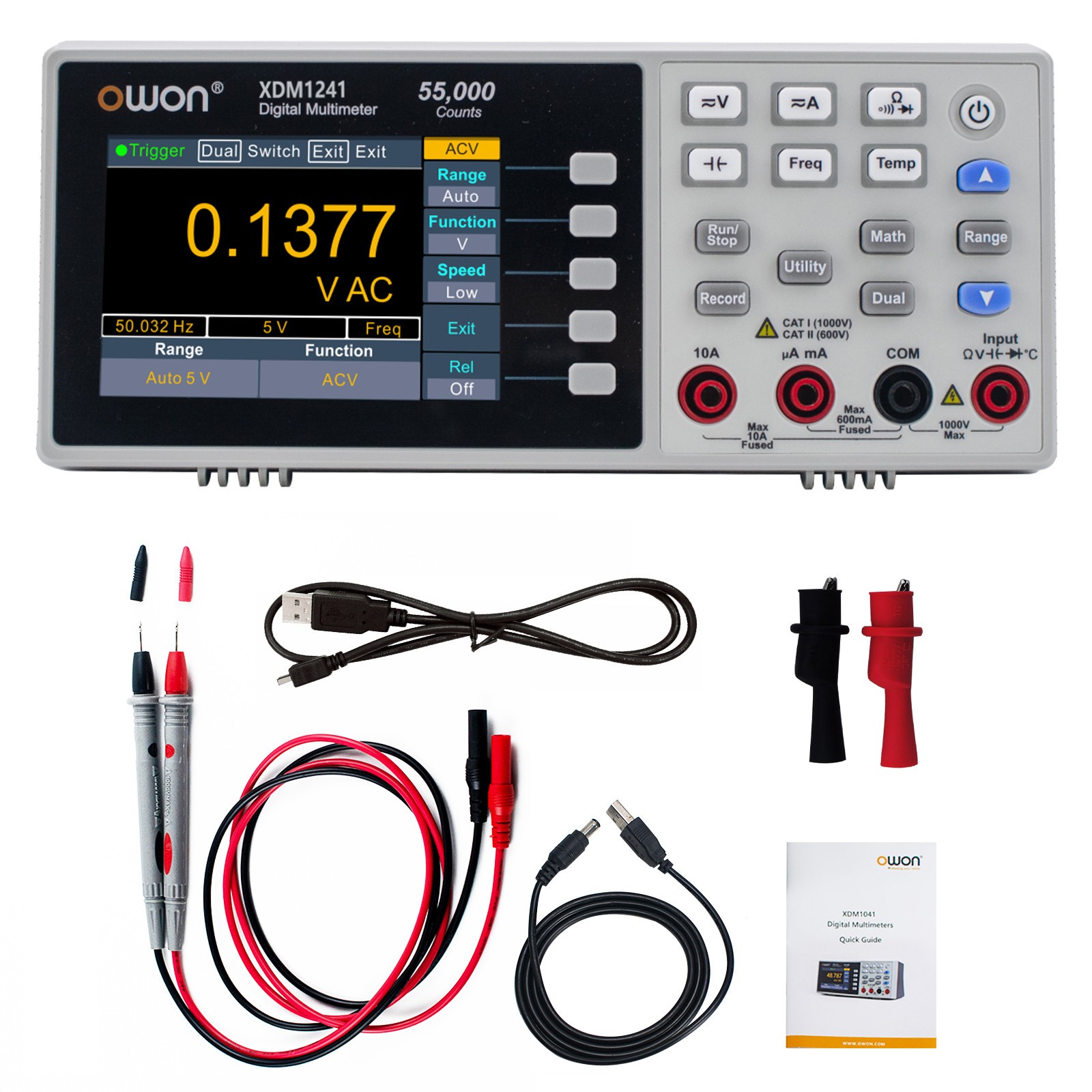 OWON XDM1241 4 1/2 Digits Bench-type Digital Multimeter True RMS 55000 Counts