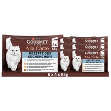 Gourmet à la carte con pesce d'altura, salmone, tacchino e anatra (6 x 4 x 85 g)
