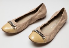 Womens AGL Attilio Giusti Leombruni Tan/Nude Leather Flats Shoes EU 36.5 US 6.5