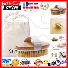 Dry Brushing Body Brush Exfoliating Brush Natural Bristle Bath Brush for Remo...