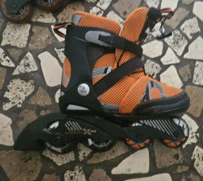 K2 SK8 HERO X PRO Kinder Fitness-Inline-Skates verstellbar 35-40 orange/schwarz
