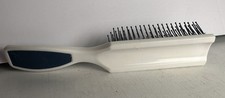 Vintage GOODY Hot Handles White Blue Vented Hair Brush VTG
