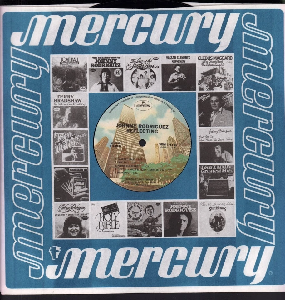 Johnny Rodriguez Reflecting LP vinyl USA Mercury 1976 with company inner sleeve - Image 3 of 4