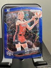 2025 Panini Prizm WNBA Lucy Olsen #104  Rookie Blue Velocity RC Mystics