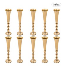 10x Flower Stand Wedding Gold Flower Stand Modern for Wedding Decor 14cmx60cm