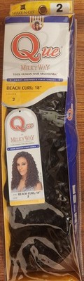 Milky Way 100% Human Hair Mastermix Beach Curl 18'' Color:2