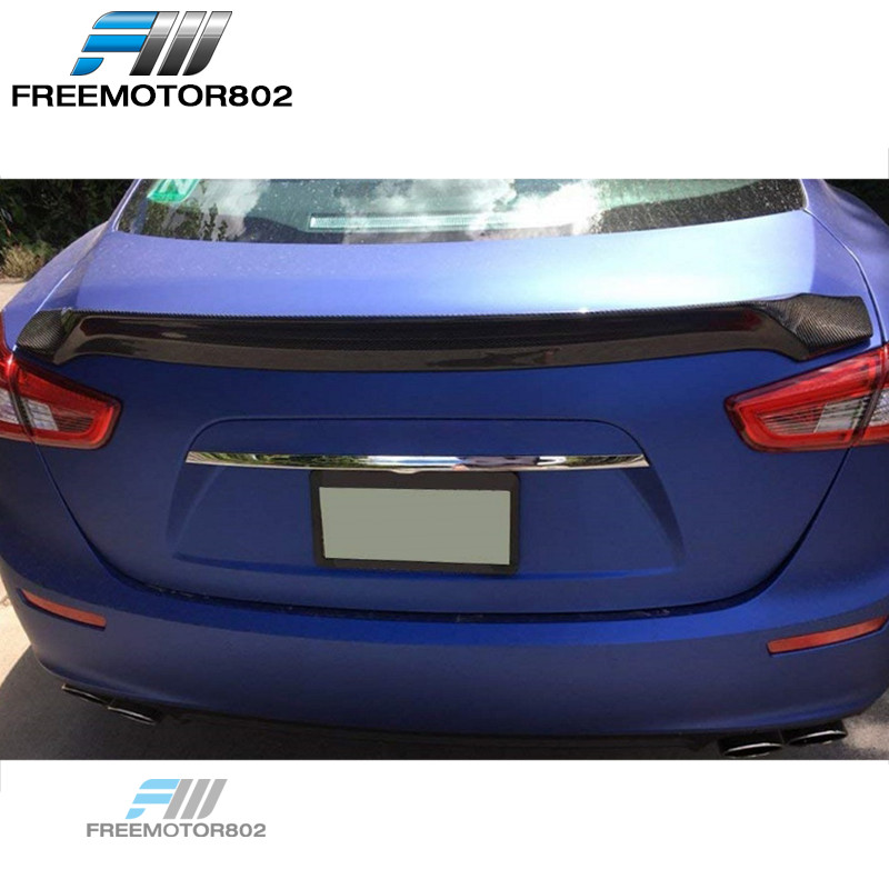 Forged Carbon Fiber Fits 14-23 Maserati Ghibli ASPEC Style CF Trunk Spoiler