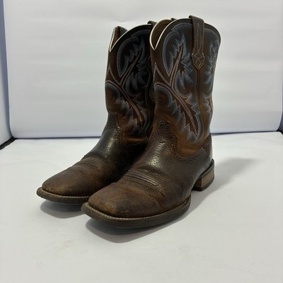 Ariat Boots Mens 7.5 D 1006714 Quickdraw Leather Square Toe Western Fairly Used