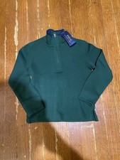 NWT POLO RALPH LAUREN QUARTER ZIP PULLOVER SWEATER LITTLE PONY Pine Green SZ 4T