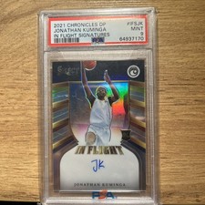 2021 Panini Select Draft Jonathan Kuminga In Flight Auto Silver /99 RC PSA 9