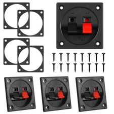 4PCS Speaker Box Terminals Connectors, 2-Way Square Spring Subwoofer Box,...