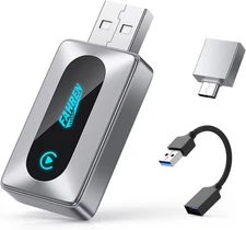 2025 Wireless CarPlay Adapter for iPhone – Fast Bluetooth WiFi + USB-C Kit