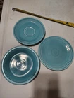 Fiesta Ware HLC Lot Of 3 Fiesta Saucer and Plates Vintage Turquoise