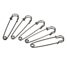 20 x Safety Pins 2.95 Inch Large Metal Sewing Pins Black