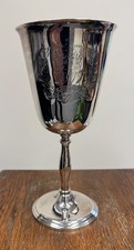 Vintage 1977 Silver Jubilee Silver Plated Wine Goblet Cavalier England 17cm high