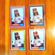 2024 Topps Archives Baseball Jonathan India Pink + Yellow Foil + Black +Base #96