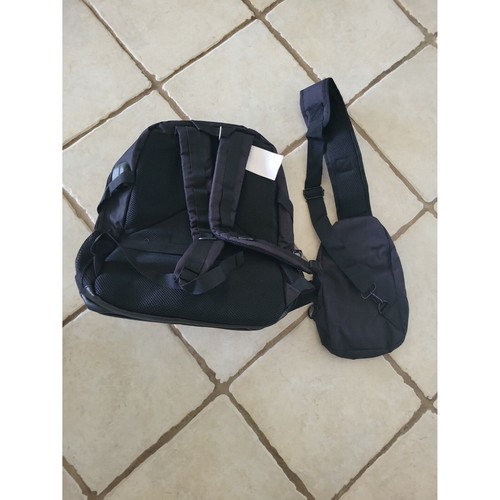 17" Black Laptop Backpack for Travel + Bonus Shoulder Bag USB Waterproof - Picture 10 of 10