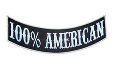 100 AMERICAN BIKER ROCKER PATCH 12"X3 motorcycle jacket harley dyna ride USA