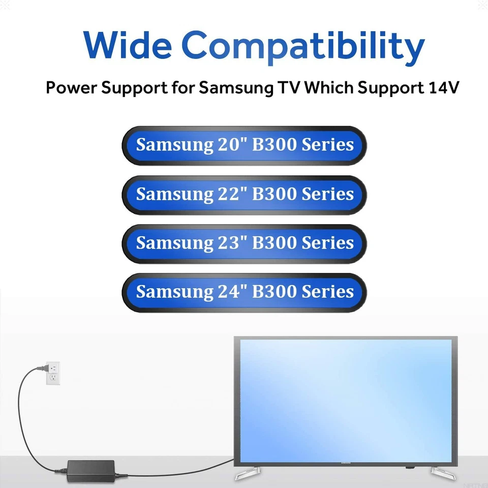 14V Ladekabel Netzteil für Samsung Monitor Ladegerät C27F396FHN LC27F396FHNXZA - Bild 4 von 4