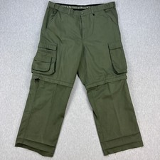 Boy Scouts BSA Convertible Uniform Pants Mens 40 Classic Cargo Green Zip-Off