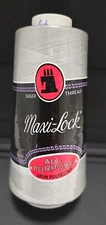 Maxi-Lock ~ Serger Thread - Silver ~ 3000 yd All Purpose Spun Polyester NEW!