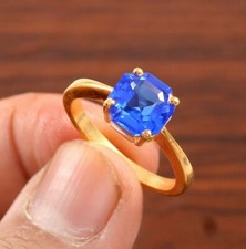 Natural Cornflower Blue Sapphire Ring Gemstone Ring Gift For Her Wedding Ring