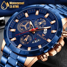 Waterproof Men Watch Stainless Steel Quartz Classic Business Luminous Wristwatch