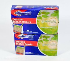 2 packs of 50 book Diamond Greenlight Deluxe Match Books 20 match per book box