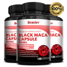 Black Maca Root Extract -120 Capsules - Natural Male Enhancement Sexual Health