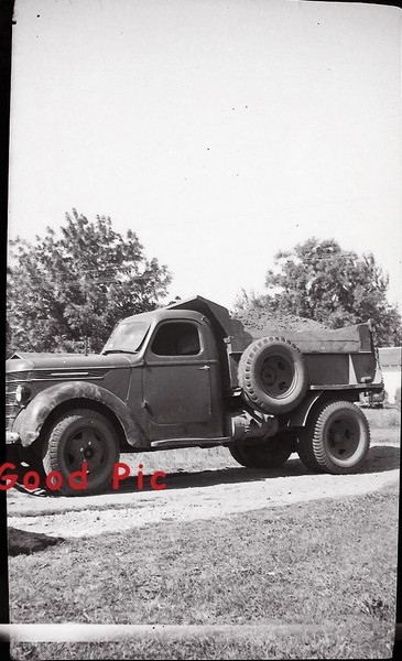 #SH08 - Negativo fotográfico de plástico vintage - camión volquete antiguo